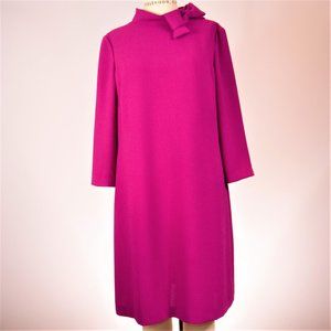 Eliza J  Fuschia Pink Crepe Shift Dress Size 16